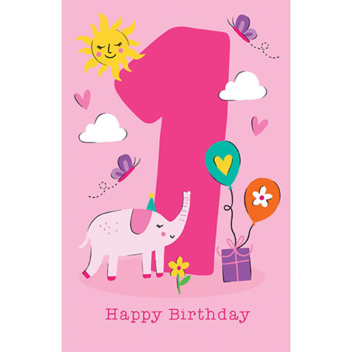 Picture of 1 BIRTHDAY CARD ELEPHANT